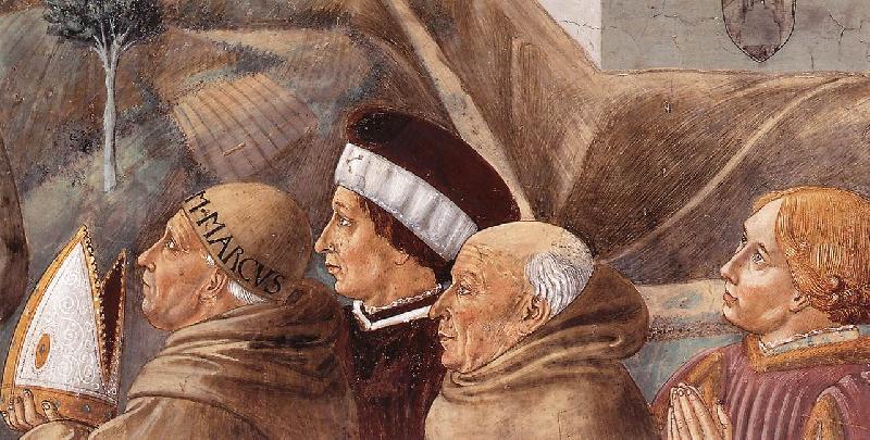 GOZZOLI, Benozzo Scenes from the Life of St Francis (detail of scene 7, south wall) gh Norge oil painting art